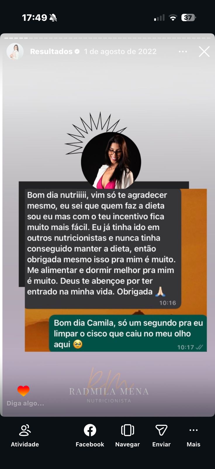 Depoimento real de paciente