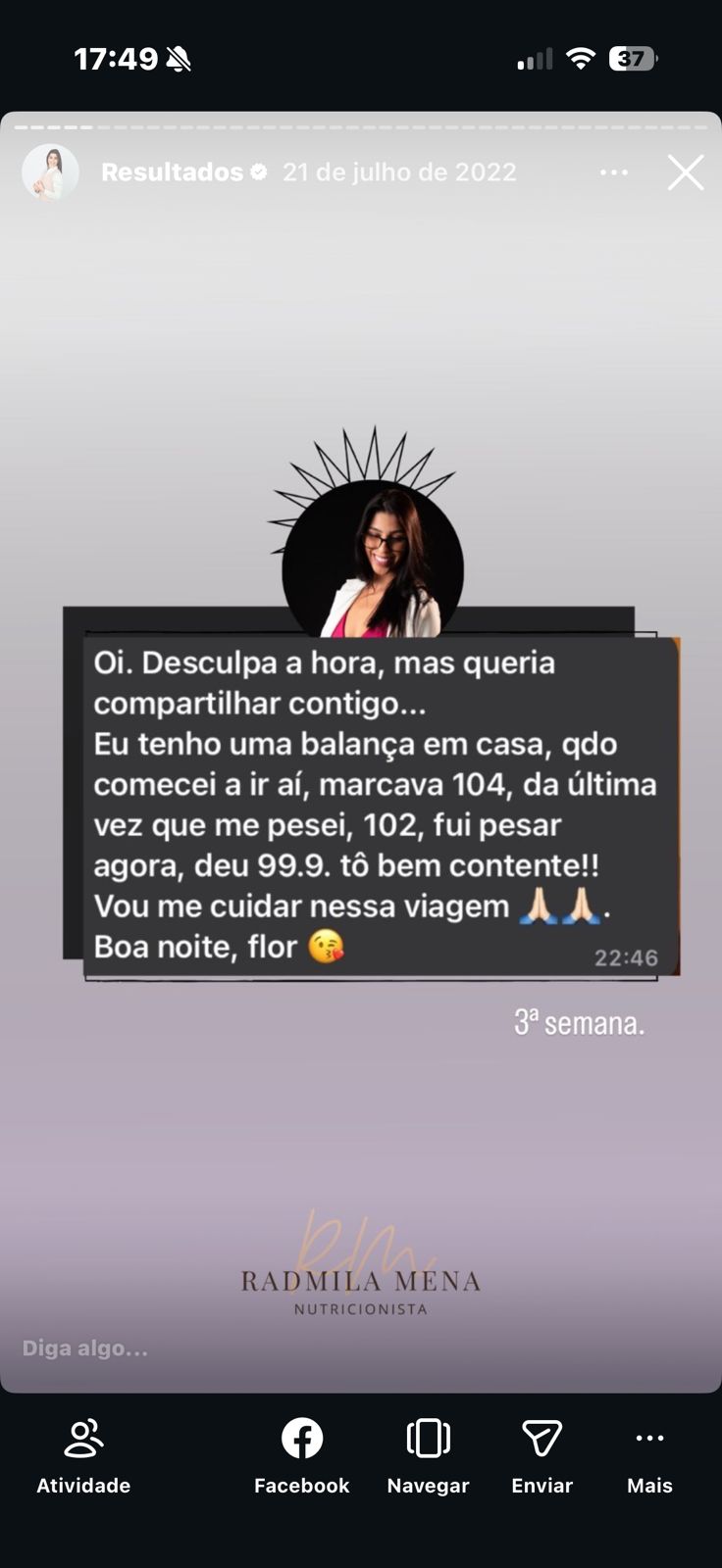 Depoimento real de paciente