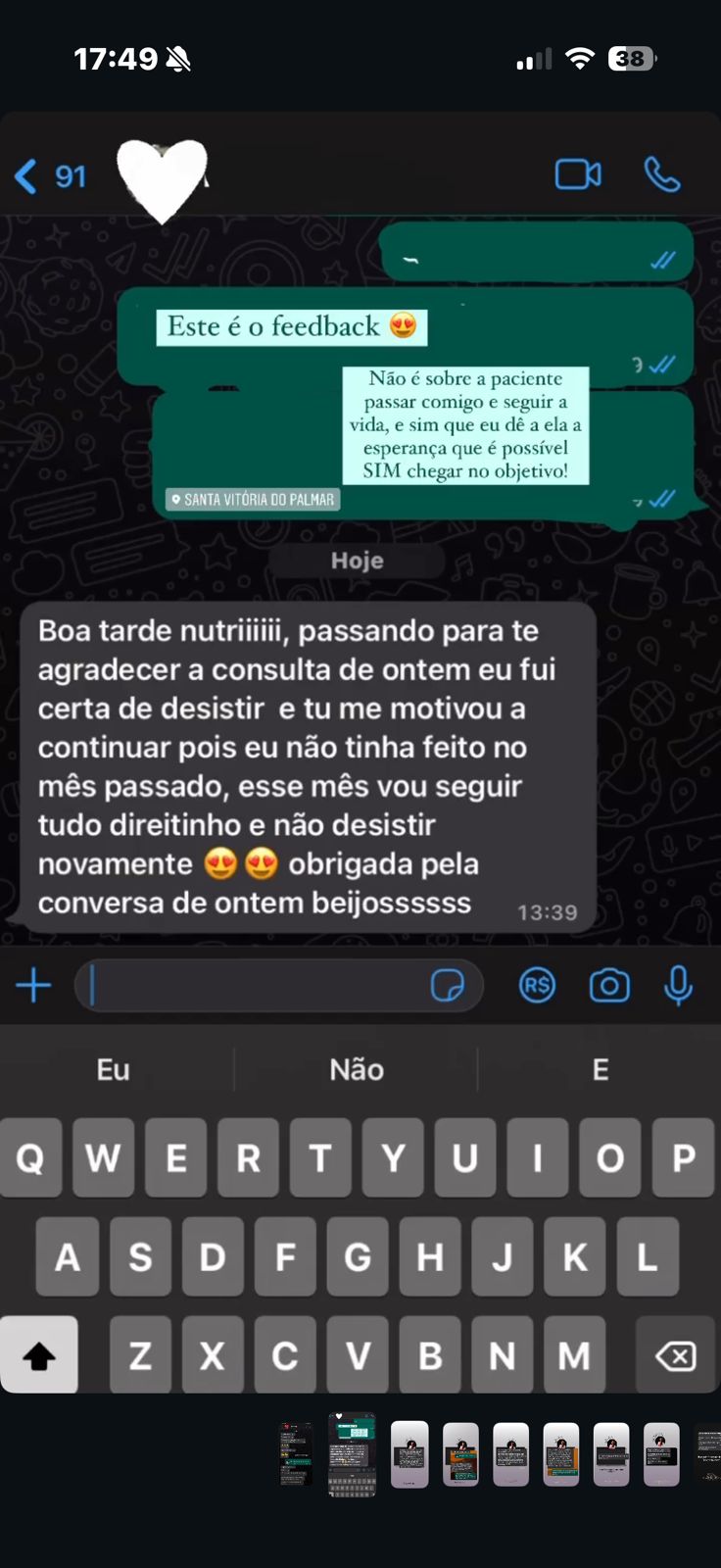 Depoimento real de paciente